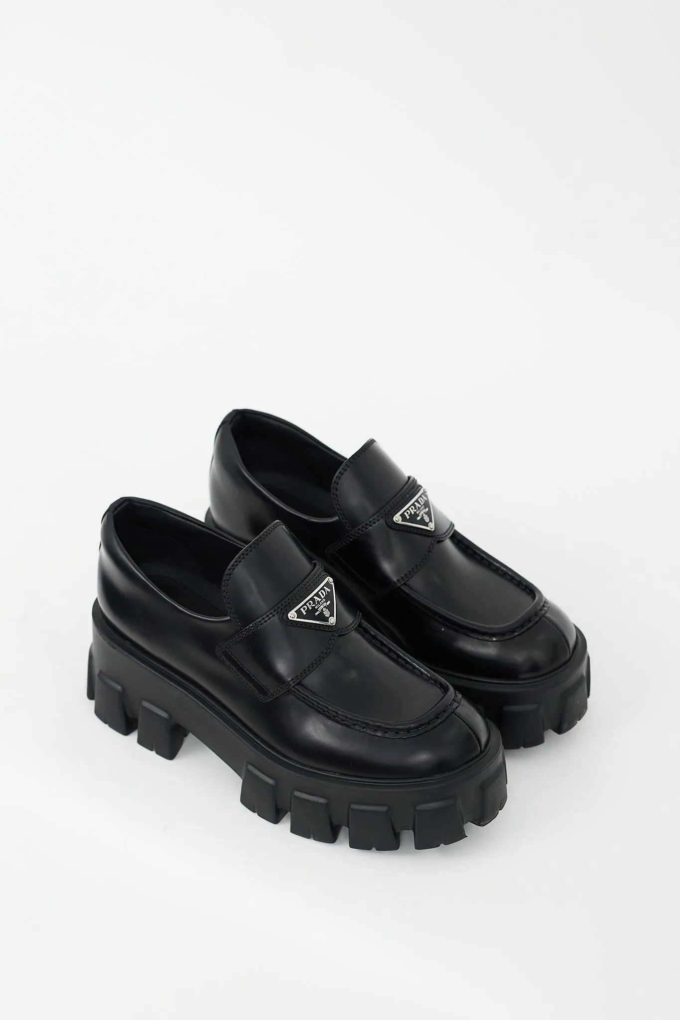 Black Monolith Platform Logo Loafer