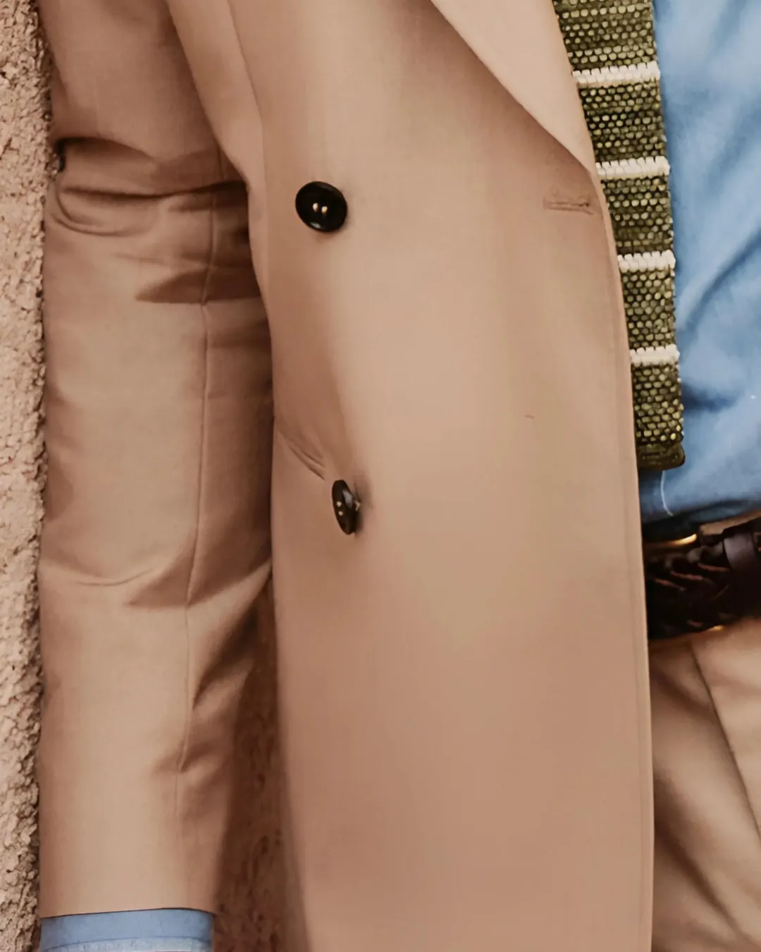 Classic Double-Breasted Soft Beige Suit