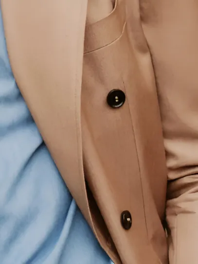 Classic Double-Breasted Soft Beige Suit