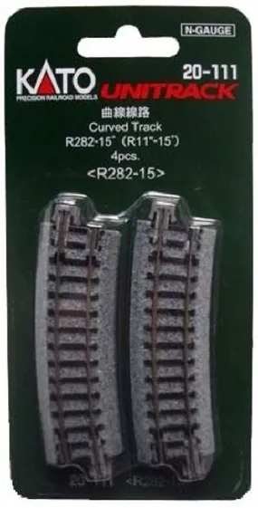 Kato 20-111 282mm (11') Radius 15 Curve Track R282-15 (N scale)