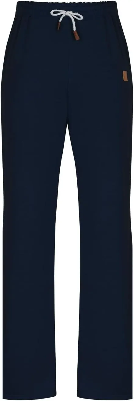 Mens Fleece Lined Sweatpants Casual Open Bottom Joggers Drawstring Elastic Waist Athletic Pants with Pockets