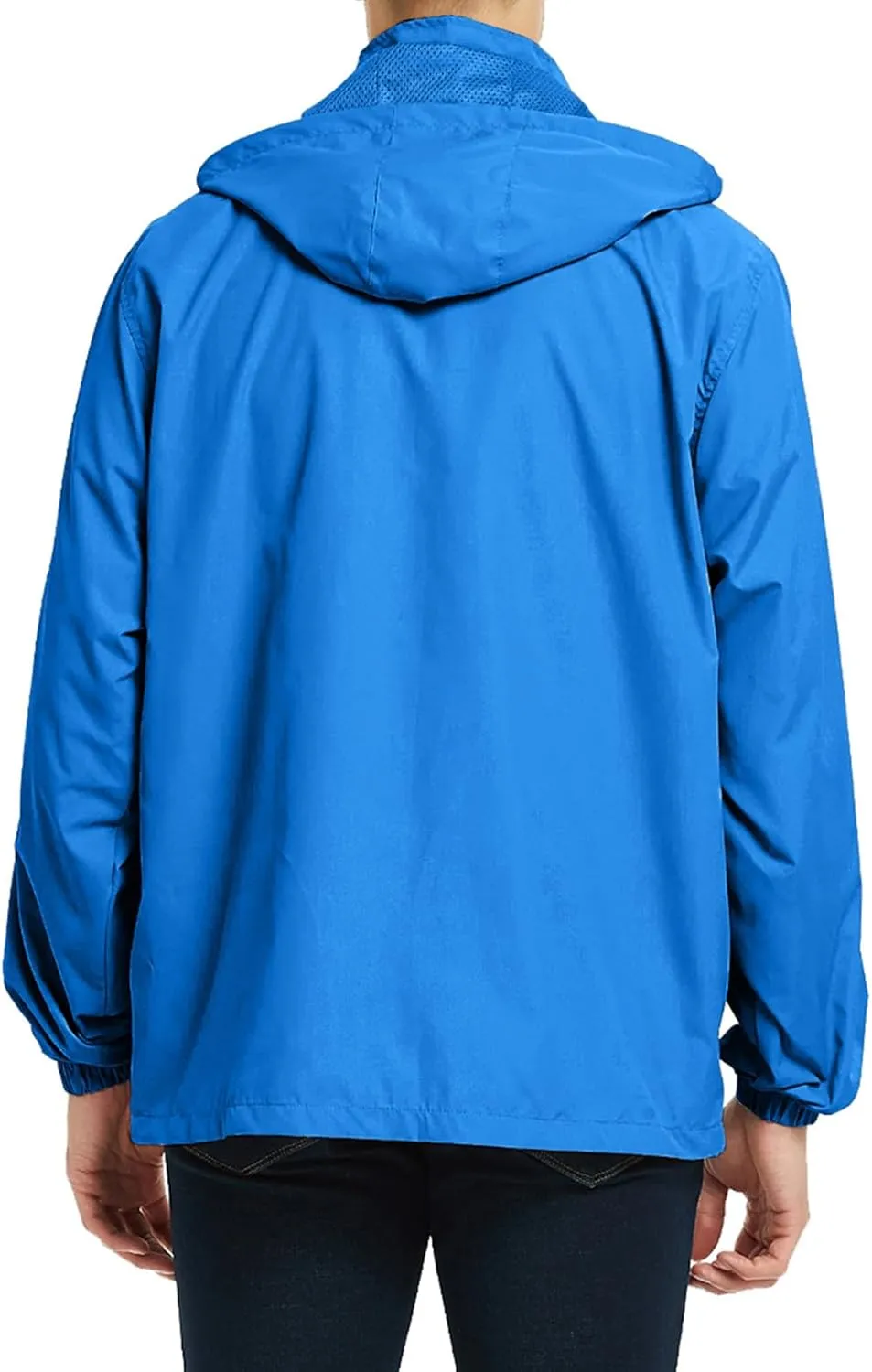 Men's Rain Jacket Waterproof Lightweight Packable Rain Shell Raincoat Hooded Coat Fall Winter Windbreaker for Hiking