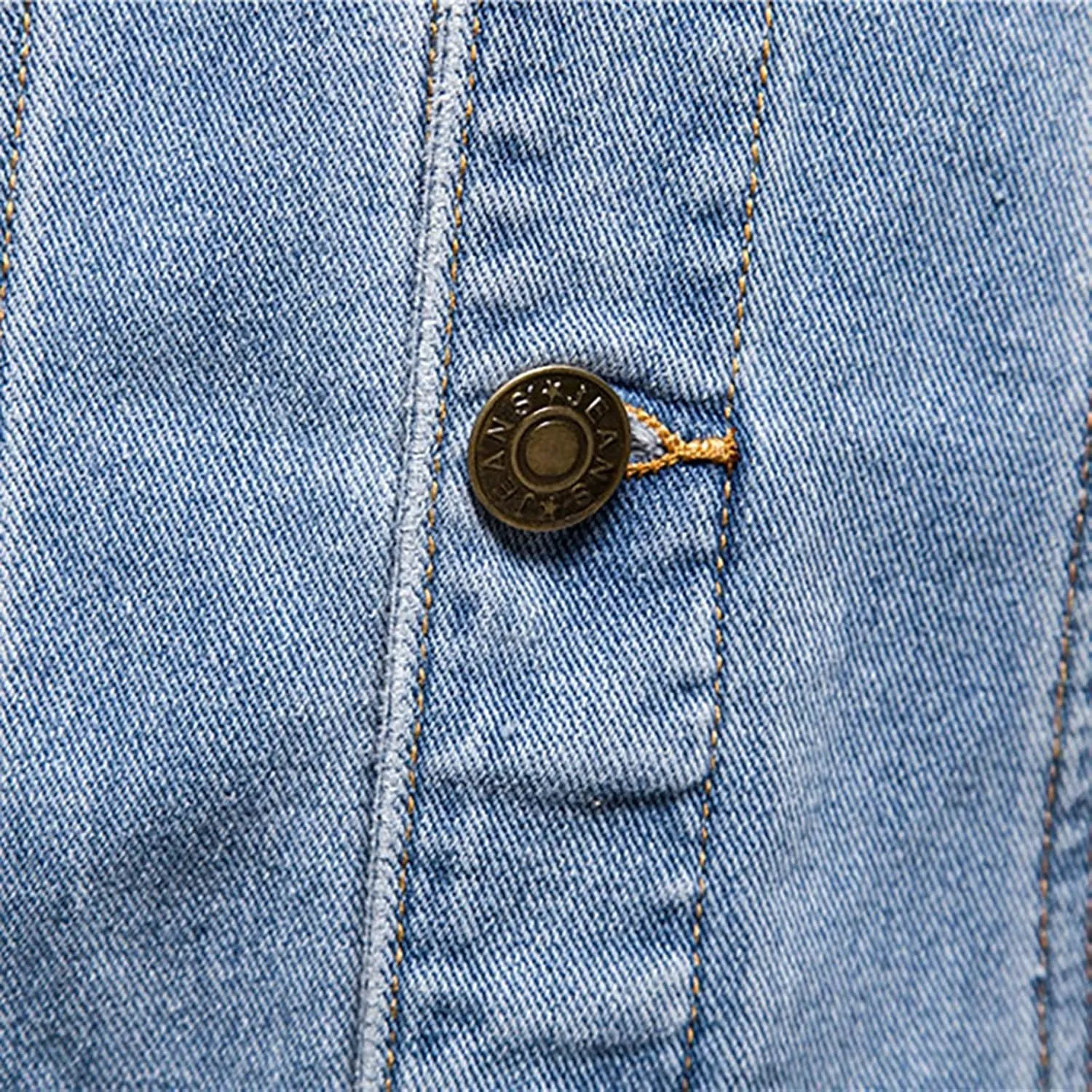 NATHGAM Men's Denim Jacket Slim Fit Button Western Cowboy Jackets Distressed Jean Trucker Jackets Fall Fashion Casual Coats