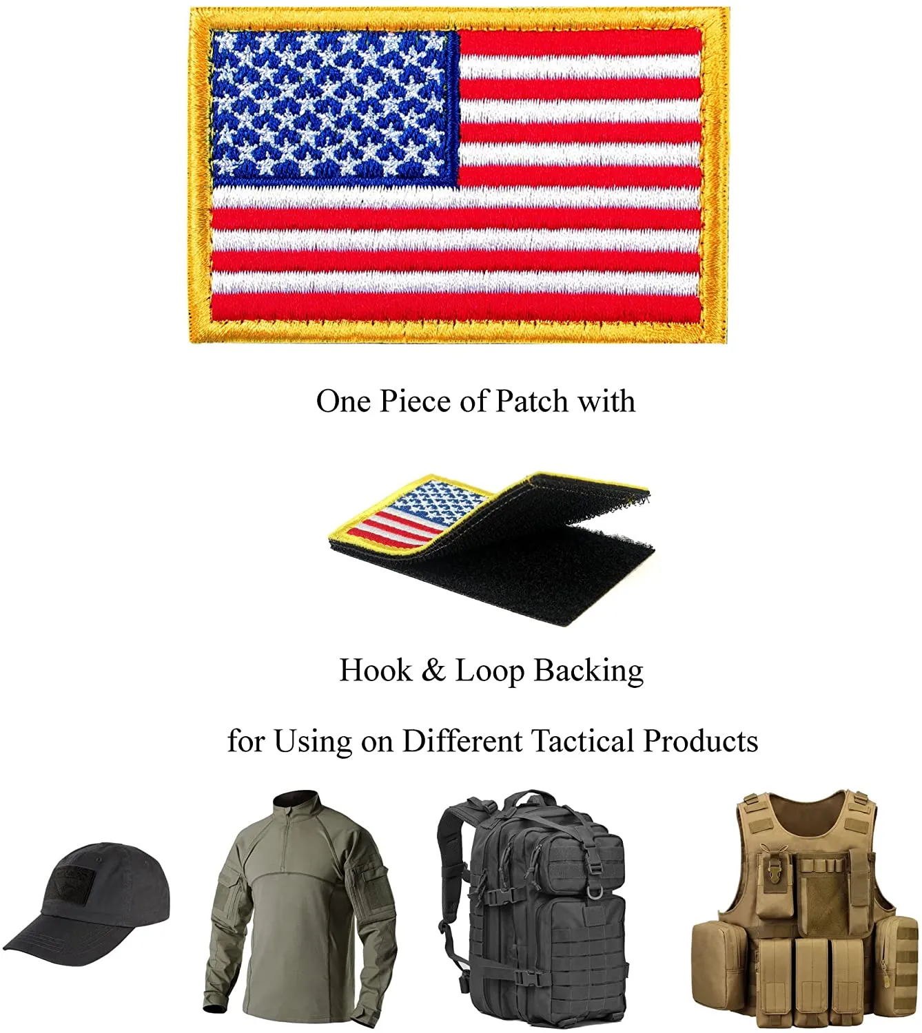 Patches of USA US American Flag,