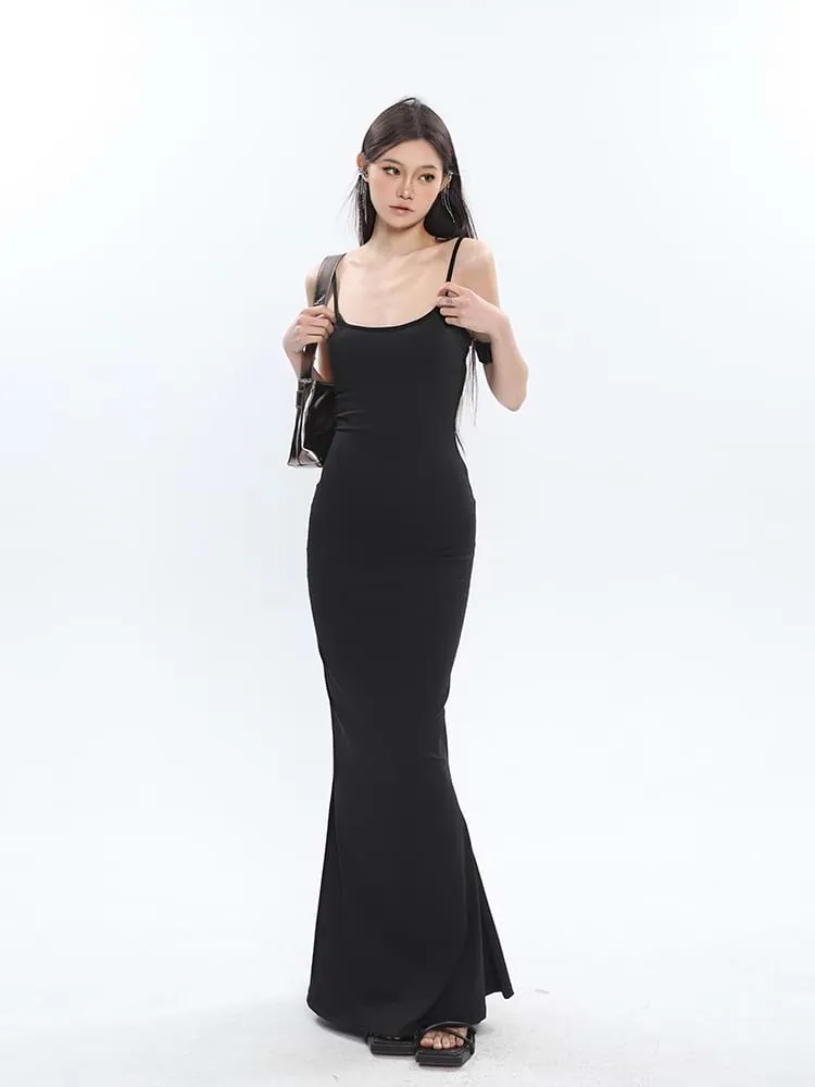 Spaghetti Strap Slip On Maxi Dress