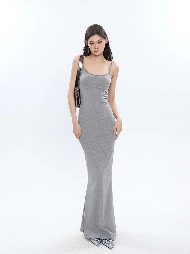 Spaghetti Strap Slip On Maxi Dress