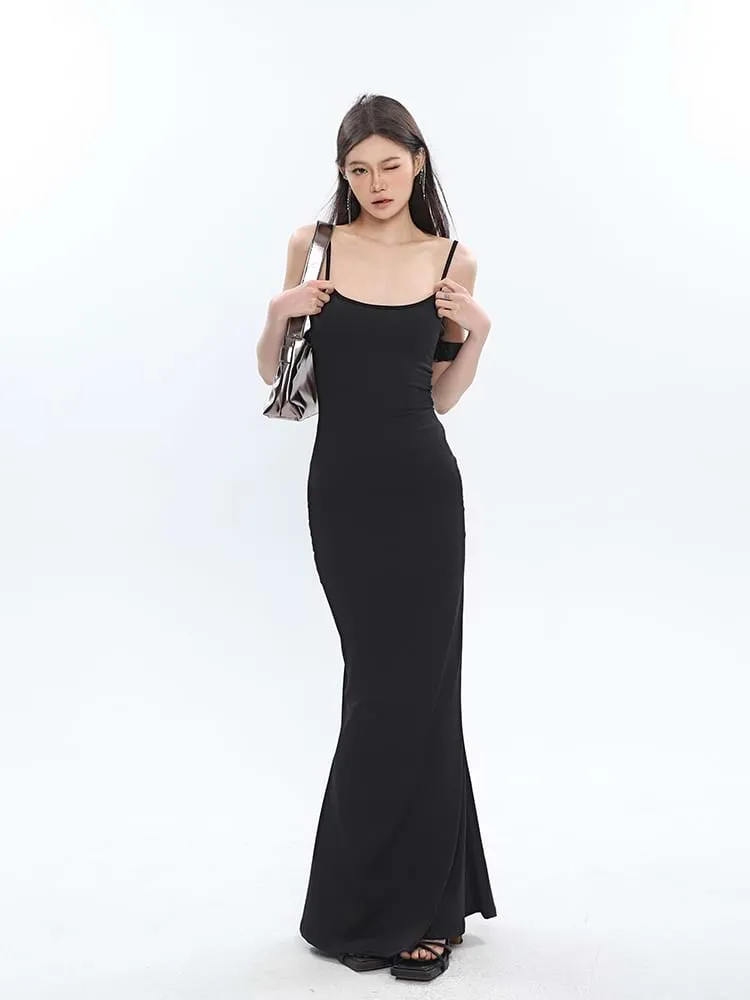 Spaghetti Strap Slip On Maxi Dress