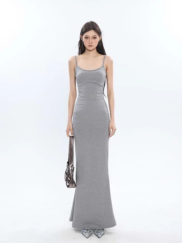 Spaghetti Strap Slip On Maxi Dress