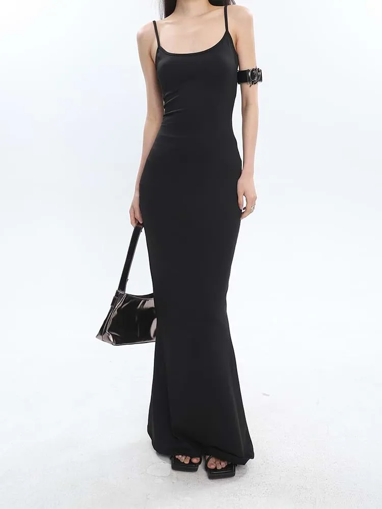 Spaghetti Strap Slip On Maxi Dress