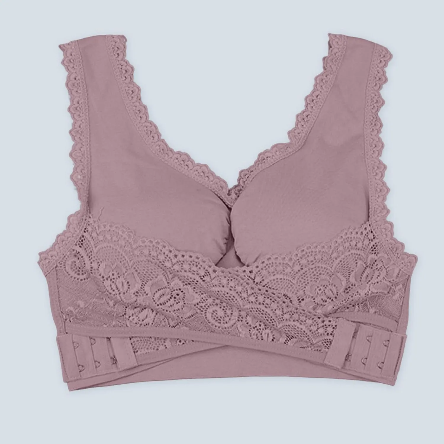 Sports Bras for Women Front Criss Cross Bras Side Buckle Lace Sports Bras Wireless Push Up Seamless Bra with Removable Pad