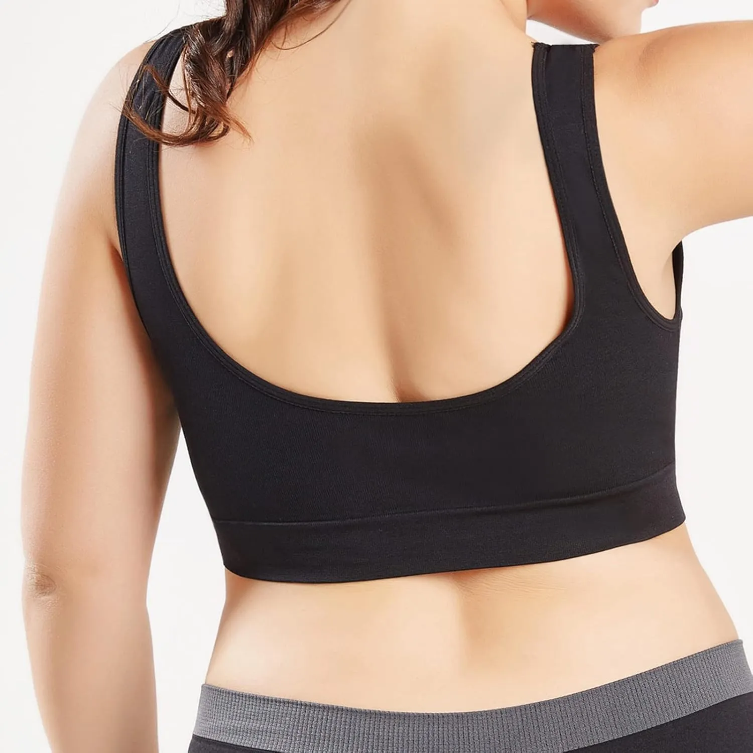 Sports Bras for Women Pack Padded Sports Large Bra No Underwire Full Coverage Workout Crop Tops Everyday Wear Solid