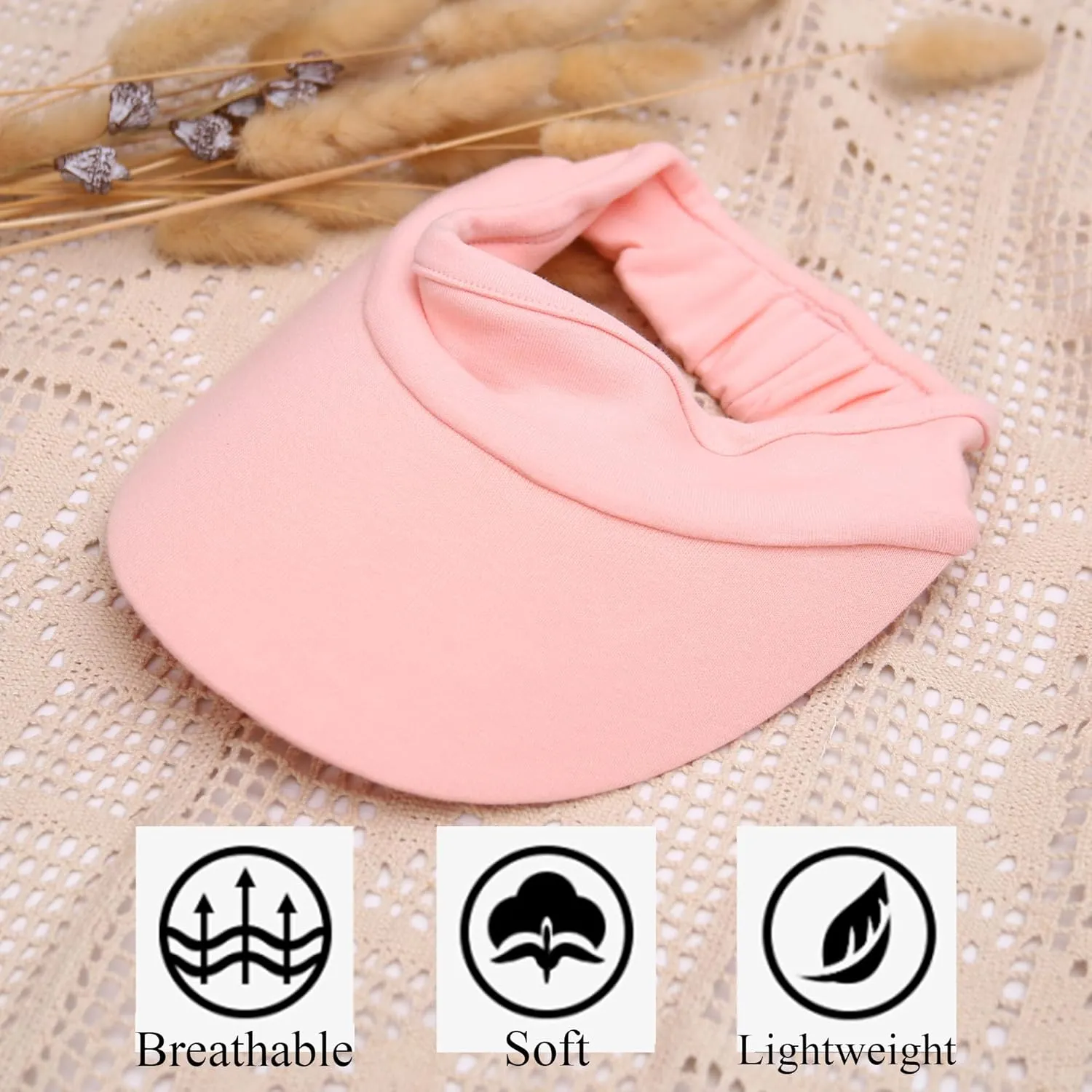Sports Sun Visors Hat Women Men Elastic Cotton Visor Hats Slip-on UV Protection Adjustable Golf Beach Tennis Cap