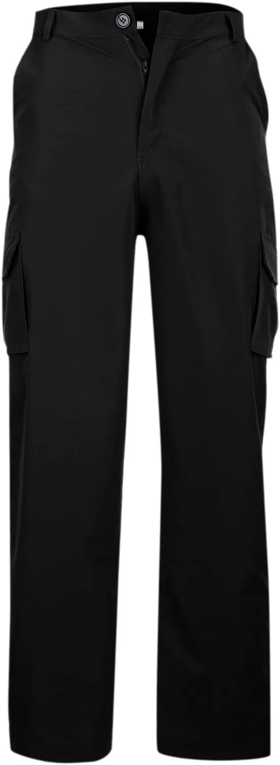 Thatrich Mens Cargo Pants Relaxed Fit Sweatpants for Jogging Straight Leg Trousers Solid Color Casual Cargo Pant Multi Pocket