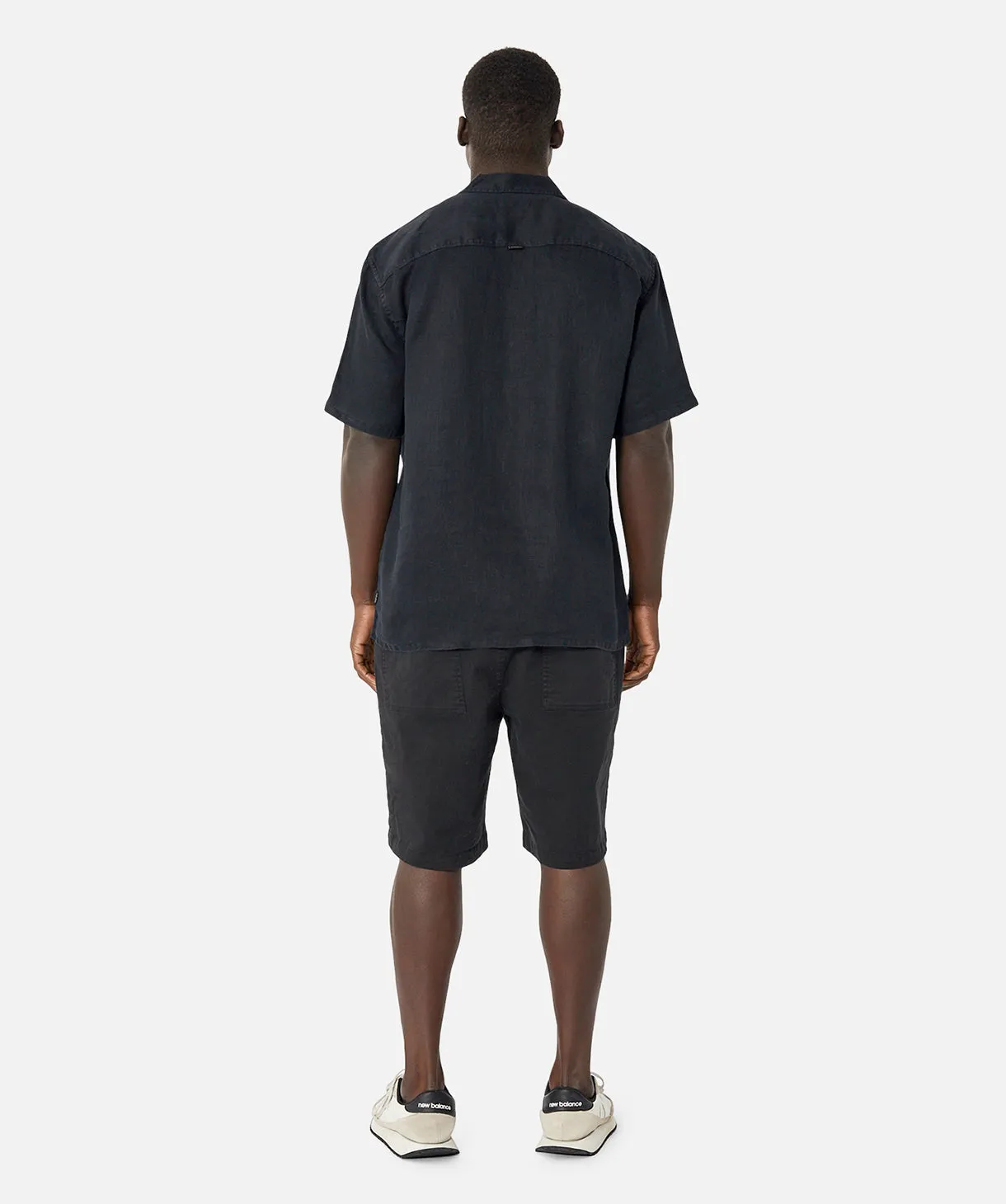 The Del Sur Linen S/s Shirt - OD Black