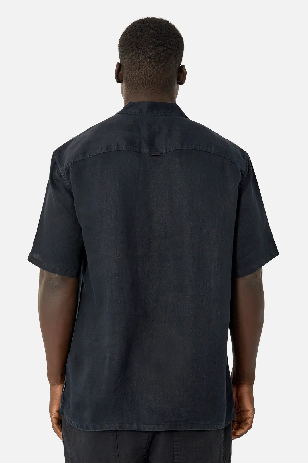 The Del Sur Linen S/s Shirt - OD Black