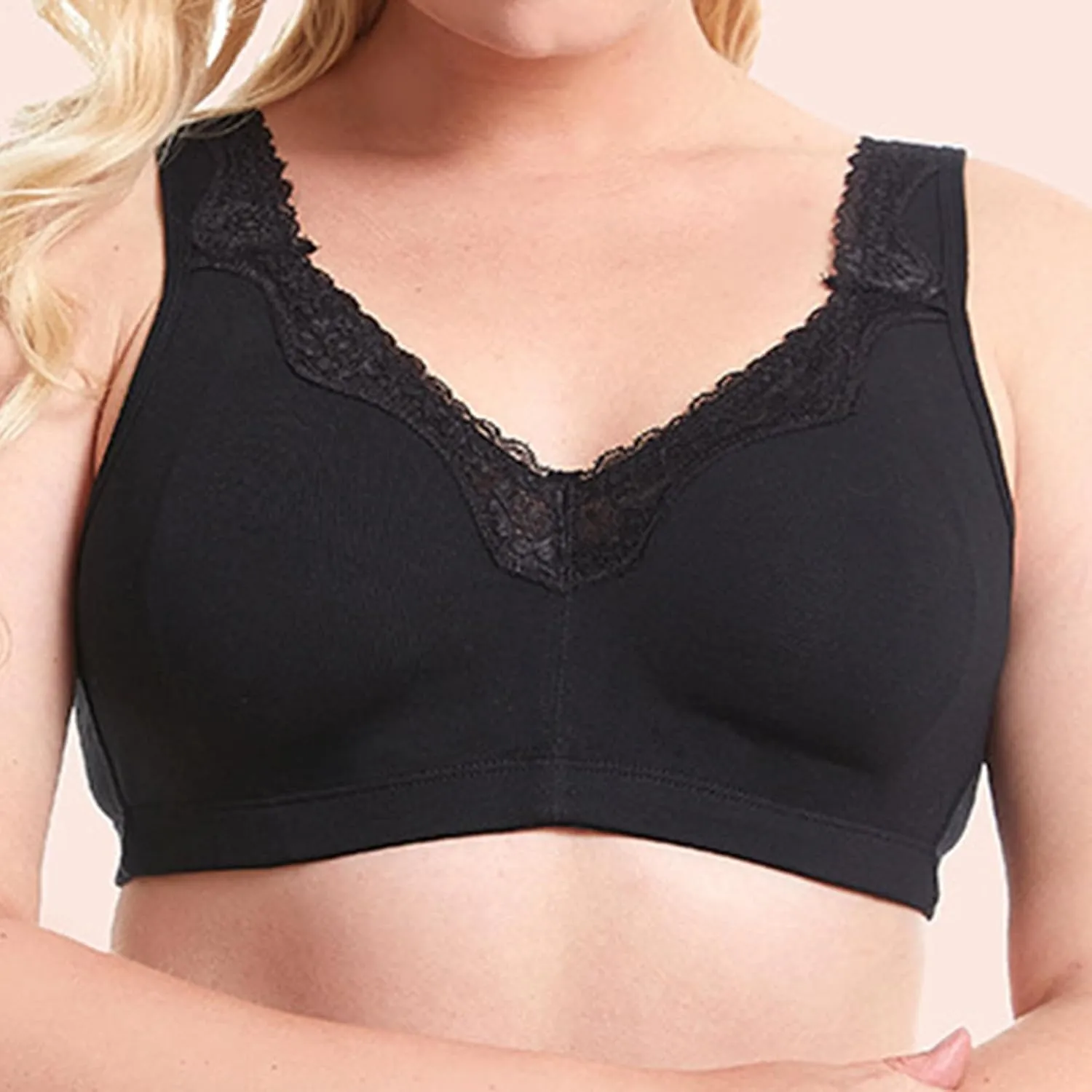 Women Oversized Wireless Sports Bra Breathable Everyday Comfort Cotton Bra No Underwear Active Yoga Sports Bras