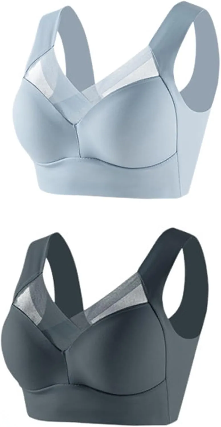 Women's Comfortable and Sexy Sports Gathering Thin Bra and Tank Top Style Underwear Girls Sports Bra for Women